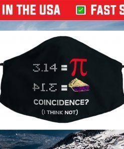 Pi Day 3.15 Pi Symbol Science and Math Teacher Face Mask