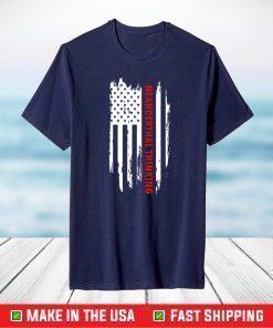 Proud American Neanderthal Thinking Us Flag T-Shirt