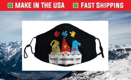 Puzzle Piece Gnomes Autism Awareness Face Mask