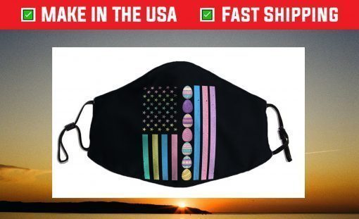 Easter American Flag Outfit Easter Eggs Girl Vintage Face Mask