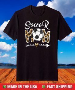 Soccer Mom Leopard Funny Soccer Mom Mother's Day 2021 T-Shirt