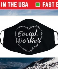 Social Worker Heart - Social Work Graphic Face Mask