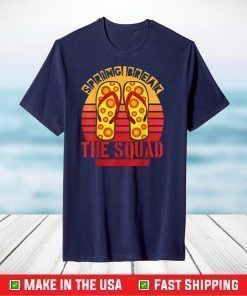 Spring Break Squad 2021 Retro Vintage Flip Flop Matching T-Shirt