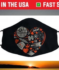 Star Wars Valentine's Day Heart Galaxy Face Mask