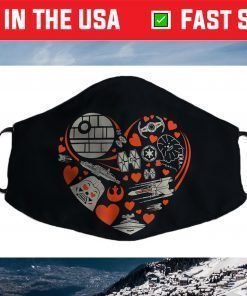 Star Wars Valentine's Day Heart Galaxy Face Mask