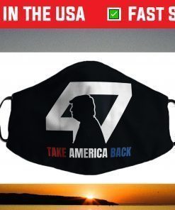 Take America Back 47 Trump Silhouette Face Mask