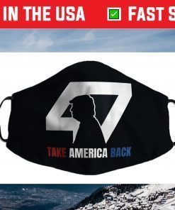 Take America Back 47 Trump Silhouette Face Mask