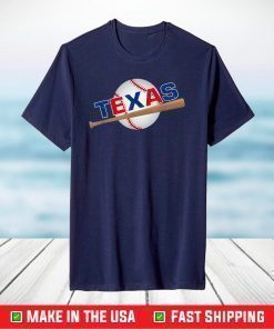 Texas Baseball Bat and Ball 2021 Texas Baseball Season T-Shirt