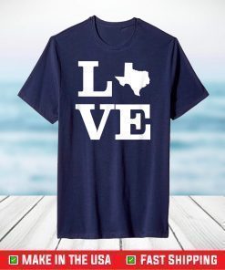 Texas Love Design - State Outline Texas Home T-Shirt