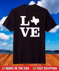 Texas Love Design - State Outline Texas Home T-Shirt