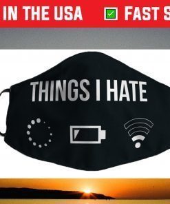 Things I Hate Programmer Outfit Gamer Fun Gift Idea Face Mask