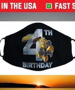 Transformers Bumblebee 4th Birthday Face Mask