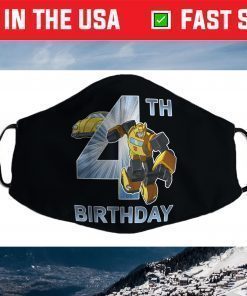 Transformers Bumblebee 4th Birthday Face Mask