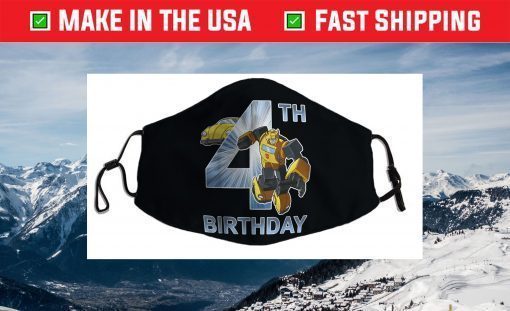 Transformers Bumblebee 4th Birthday Face Mask