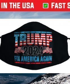 Trump 2024 Fix America Again Flag Face Mask