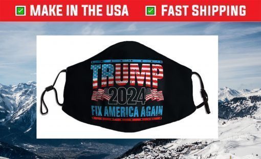 Trump 2024 Fix America Again Flag Face Mask