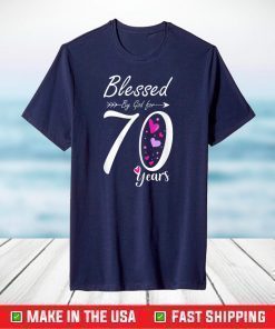 Vintage Happy 70 years Blessed by God for 70th birthday T-Shirt