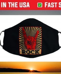 Vintage Rock n Roll Rock Concert Band Retro Face Mask