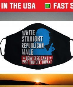 White Straight Republican Male Funny Trump Face Mask