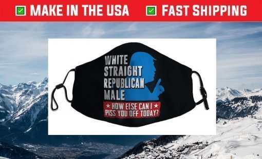 White Straight Republican Male Funny Trump Face Mask