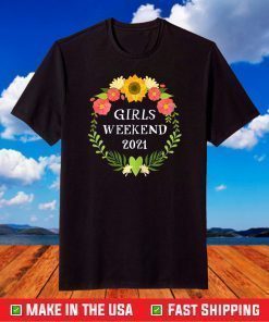 Womens Girls Trip 2021 Vacation Weekend Getaway Floral T-Shirt