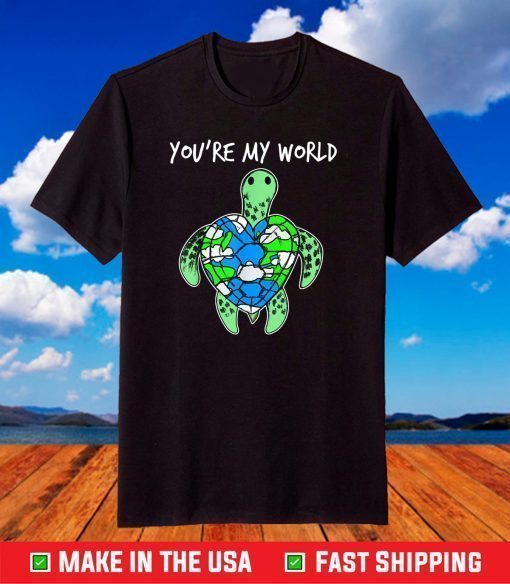 You're My World Turtle Heart Earth Day Mothers Day Mom T-Shirt