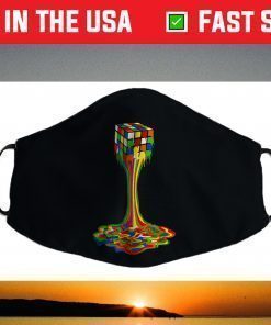 awesome graphic melting rubik rubix rubics cube Face Mask