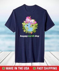 happy earth day unicorn for toddler, girls, and sisters T-Shirt