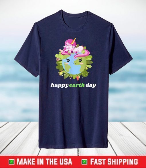 happy earth day unicorn for toddler, girls, and sisters T-Shirt