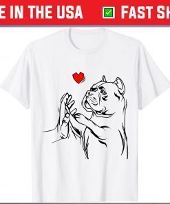 American Bully Love Cute Pitbull Dog Mom Us 2021 T-Shirt