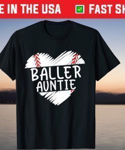 Aunt Baseball Baller Auntie Mother's Day T-Shirt