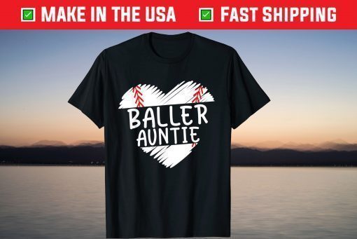 Aunt Baseball Baller Auntie Mother's Day T-Shirt