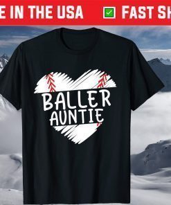 Aunt Baseball Baller Auntie Mother's Day T-Shirt