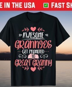 Awesome Grannies Get Promoted To Great Granny T-Shirt