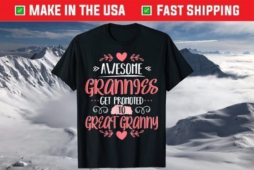 Awesome Grannies Get Promoted To Great Granny T-Shirt