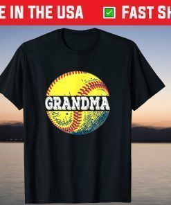 Baseball Grandma Softball Mother's Day For Mom T-Shirt