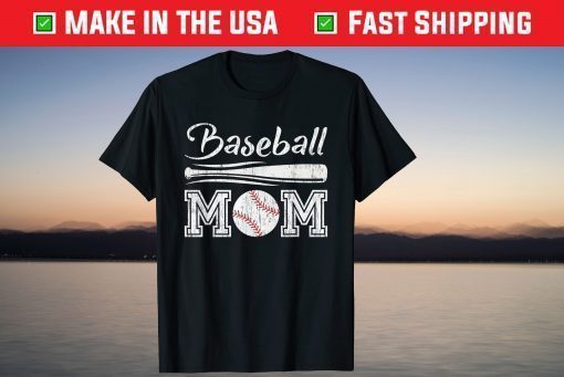 Baseball Mom Distressed Baseball Mother’s Day T-Shirt