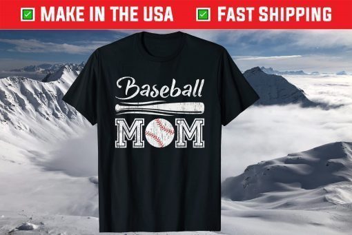 Baseball Mom Distressed Baseball Mother’s Day T-Shirt