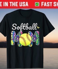 Baseball Mom Love Tie Dye Softball Mom Mother's Day T-Shirt