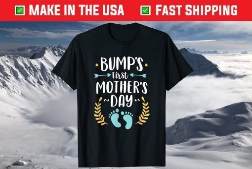 Bump's First Time Mothers Day Shirt Baby Expecting Mom T-Shirt