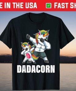 Dadacorn Dadicorn Daddycorn Unicorn Dad Baby Fathers Day Shirt