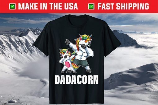 Dadacorn Dadicorn Daddycorn Unicorn Dad Baby Fathers Day Shirt