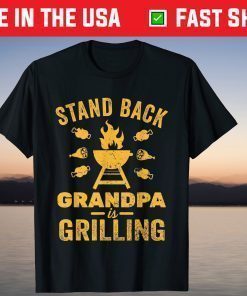 Grill Master Grandpa Grilling BBQ Fathers Day T-Shirt