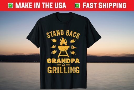 Grill Master Grandpa Grilling BBQ Fathers Day T-Shirt