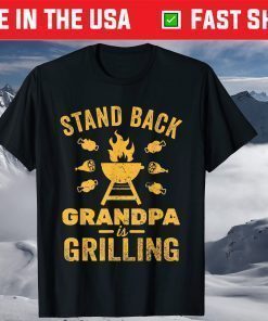 Grill Master Grandpa Grilling BBQ Fathers Day T-Shirt