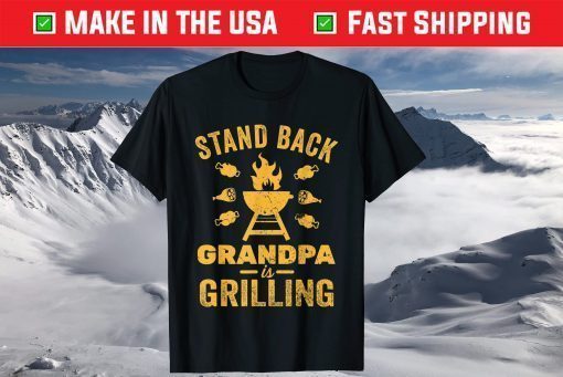 Grill Master Grandpa Grilling BBQ Fathers Day T-Shirt