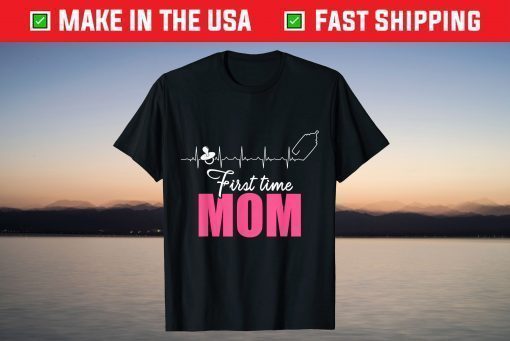 New First Time Mommy Expecting Mom To Be Heartbeat T-Shirt