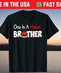 One In A Melon Brother Fathers Day Pun Watermelon T-Shirt