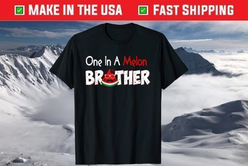 One In A Melon Brother Fathers Day Pun Watermelon T-Shirt