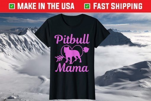 Pitbull Mama Pitbull Mom Funny Cute Dog Mohter's Day T-Shirt